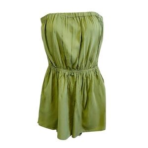 Green Strapless Jumpsuit